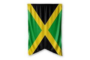 Jamaica flag and white background. - Image. photo