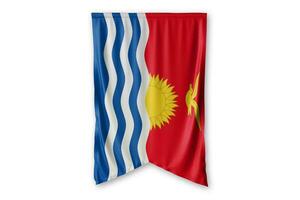 Kiribati flag and white background. - Image. photo