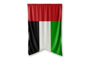 Emiratos Árabes Unidos bandera y blanco antecedentes. - imagen. foto