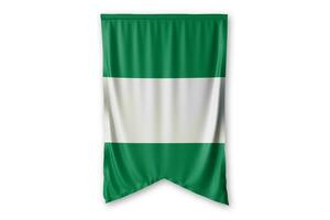 Nigeria flag and white background. - Image. photo