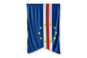 Cabo-Verde  flag and white background. - Image. photo