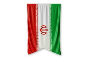 Iran flag and white background. - Image. photo