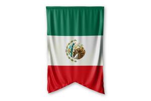 Mexico flag and white background. - Image. photo