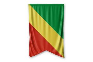 republica-del-congo bandera y blanco antecedentes. - imagen. foto