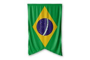 Brazil flag and white background. - Image. photo