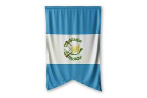 Guatemala flag and white background. - Image. photo