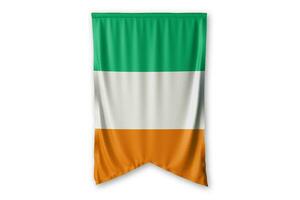 Ireland flag and white background. - Image. photo