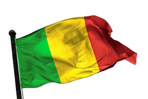 Mali flag on a white background. - image. photo