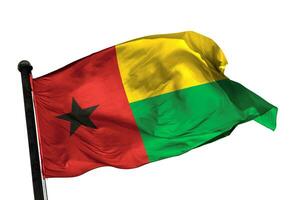Guinea-Bissau flag on a white background. - image. photo