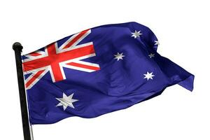 Australia bandera en un blanco antecedentes. - imagen. foto