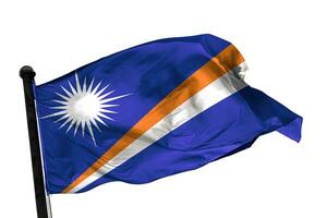 Marshall-Islands flag on a white background. - image. photo