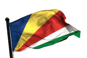 Seycheiles flag on a white background. - image. photo