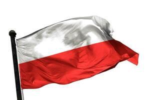 Polonia bandera en un blanco antecedentes. - imagen. foto