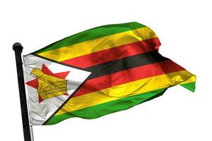 Zimbabue bandera en un blanco antecedentes. - imagen. foto