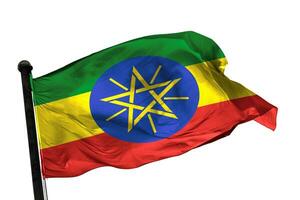 Etiopía bandera en un blanco antecedentes. - imagen. foto