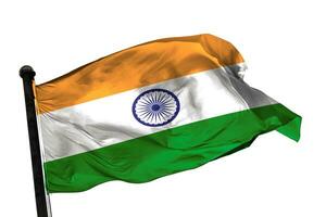 India bandera en un blanco antecedentes. - imagen. foto