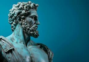 foto estatua de el antiguo griego filósofo Sócrates en Atenas, Grecia. generativo ai