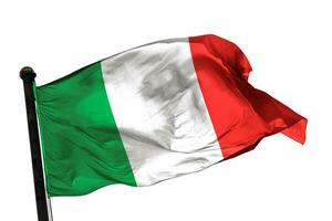 Italia bandera en un blanco antecedentes. - imagen. foto