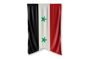 Syria flag and white background. - Image. photo