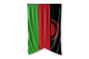 Malawi  flag and white background. - Image. photo