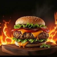 Free the best hot spicy burger photography images will satisfy your cravings, Generative AI photo