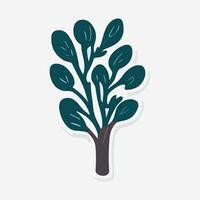Tree icon. Illustration in flat style. Isolated on white background photo