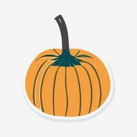 Pumpkin icon illustration. Flat design style photo