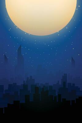 city and moon