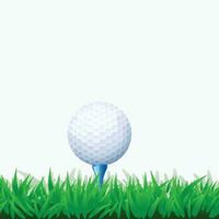 golf ball in grass vector