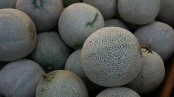 melones en monitor en supermercados para rebaja foto