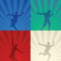 dancers set colorful vector