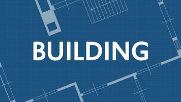 building on blueprint vector