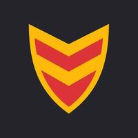 Investment protection filled colorful logo. Secure payment. Shield sign. Design element. Created with artificial intelligence. Trustable ai art for corporate branding, digital bank, insurtech company vector