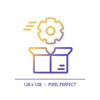 Pixel perfect gradient optimization icon, isolated vector, product management thin line illustration. vector