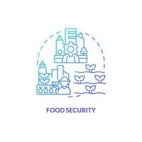 2D gradient food security icon representing vertical farming and hydroponics concept, isolated vector, thin line illustration. vector