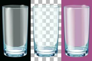 glass on different backgrounds vector