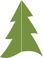 Green Christmas tree decoration and design. png