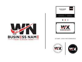 WN Initial Brush Logo Art, Modern Wn Business Logo Icon Vector