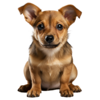 Cute  dog portrait isolated on transparent background, created with generative AI png