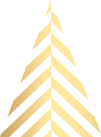 Christmas tree gold gradient decoration and design. png