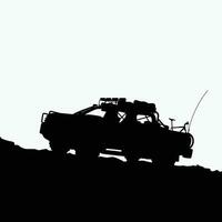 off road truck on hill vector