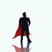 hero with red cape vector