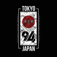 tokyo japan lettering typography vector, abstract graphic, illustration, for print t shirt vector