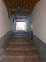 Trail under a beautiful wooden roof in Tetouan Morocco photo