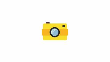 camera animation 2d isolated on white background video