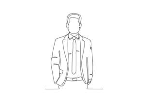 A man wearing a formal costume vector