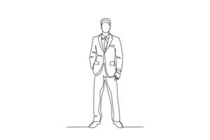 An elegantly dressed man vector