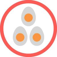 Boiled Egg Vector Icon Design