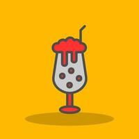 Milkshake Vector Icon Design