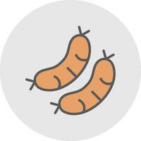 Sausage Vector Icon Design